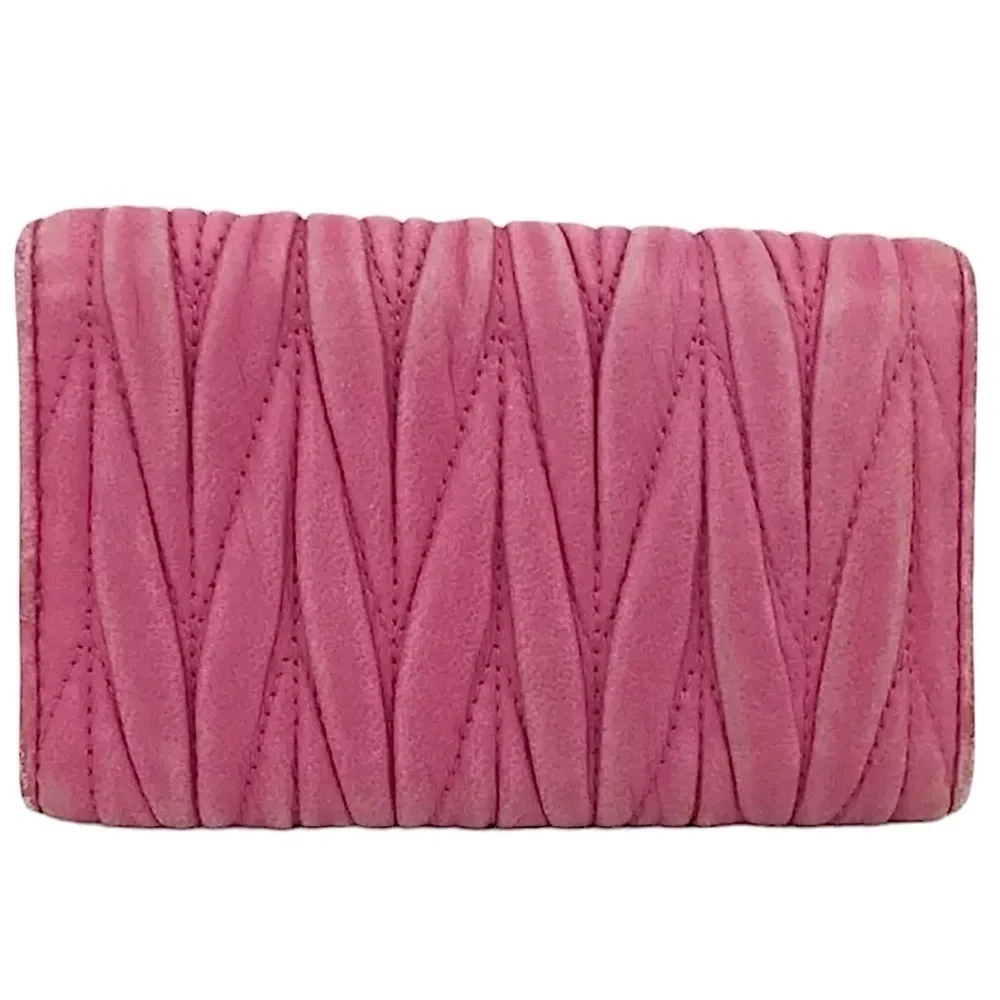 Miu Miu Pink Leather Key Wallet